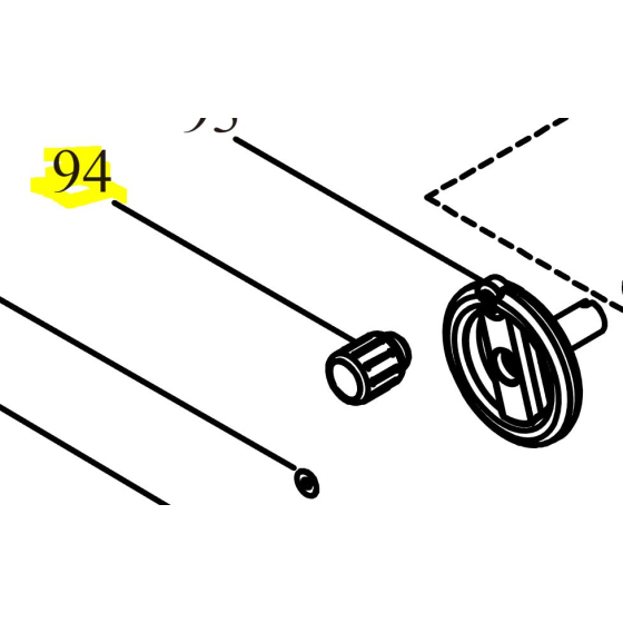 DeWalt Bouton de réglage de roue pour scie DWE7485 & DCS7485 (N695939) DeWalt Bouton de réglage de roue pour scie DWE7485 & DCS7485 (N695939)