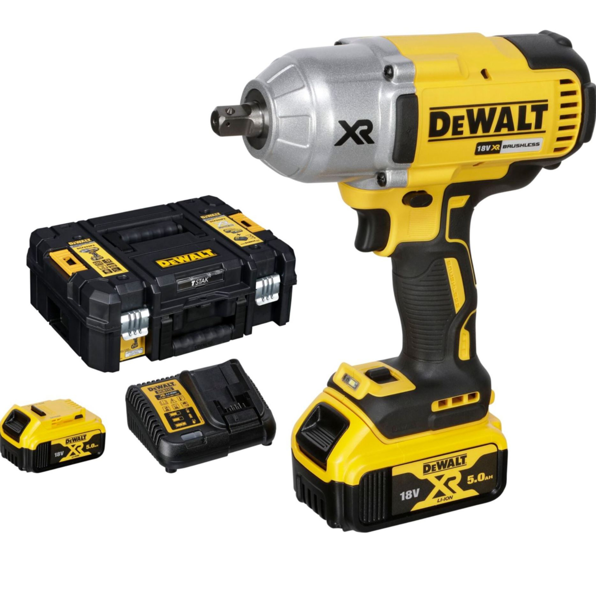 DEWALT DCF899P2 Boulonneuse à choc 1/2 18V 2x5.0Ah + T-Stak