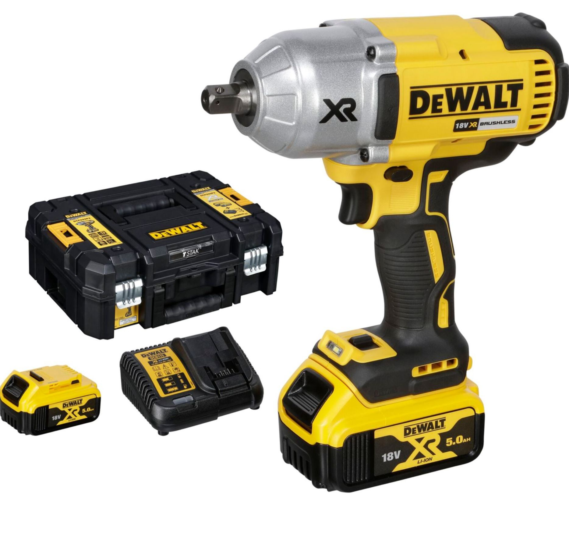 DEWALT DCF899P2 Boulonneuse à choc 1/2 18V 2x5.0Ah + T-Stak