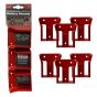 StealthMounts Supports de machines Milwaukee 18v 6-pack ROUGE BM-MW18-RED-6
