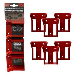 StealthMounts Supports de machines Milwaukee 18v 6-pack ROUGE BM-MW18-RED-6