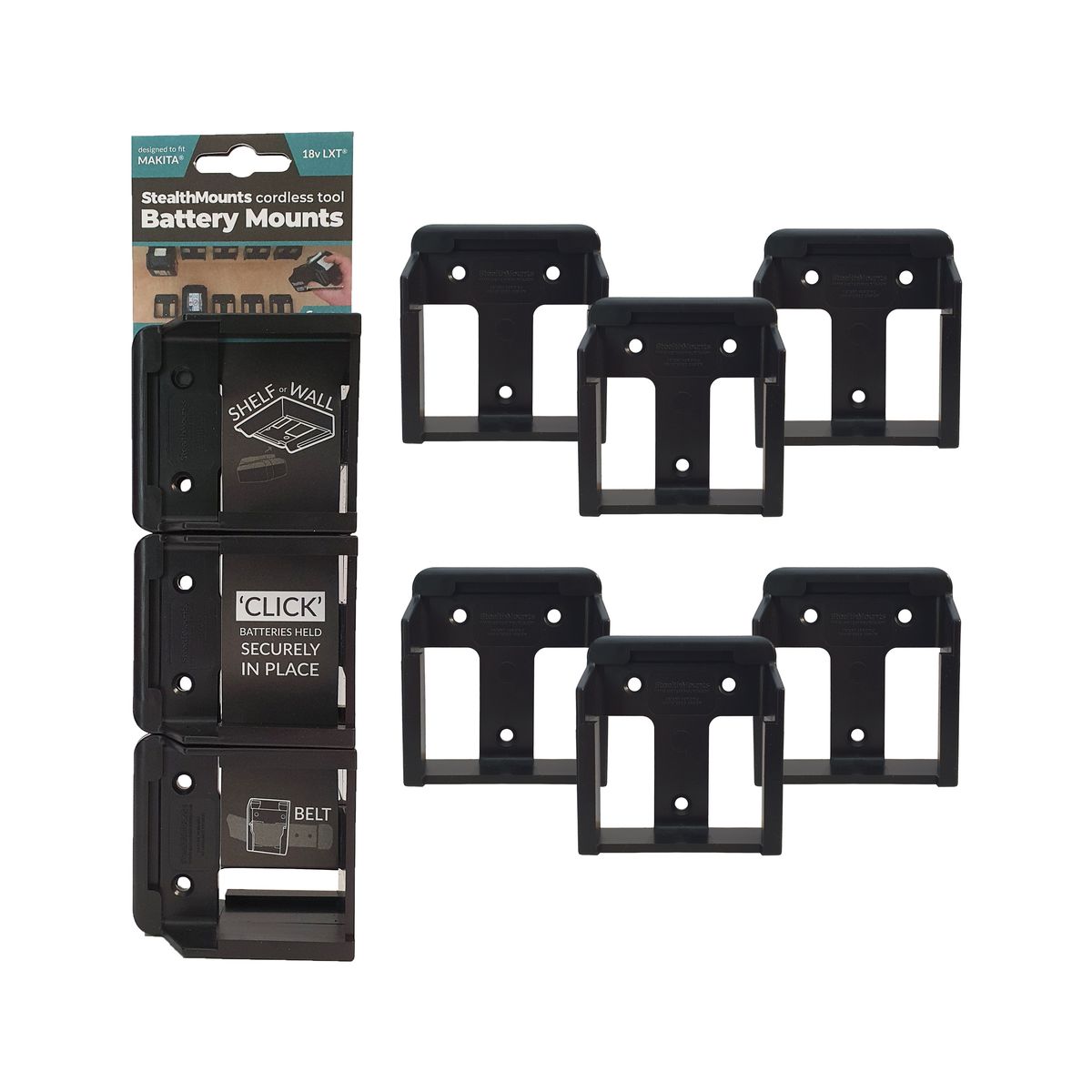 Support de support de batterie 6 Pack pour batterie Makita 18v, également  pour Bosch