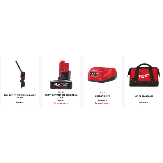 Milwaukee M12 FBFL13-402B Ponceuse à bande 13mm 12V 2x4.0Ah FUEL (4933480961) Milwaukee M12 FBFL13-402B Ponceuse à bande 13mm 12V 2x4.0Ah FUEL (4933480961)