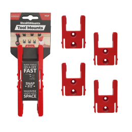 StealthMounts Supports de machines Milwaukee 18v 4-pack ROUGE TM-MW18-RED-4