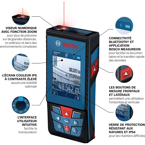 Bosch GLM 100-25 C Professional Télémètre laser 100m bluetooth (0601072Y00)