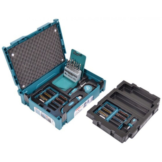 Makita B-49725 Set d'accessoires de vissage et de perçage 96 pièces en coffret Makpac