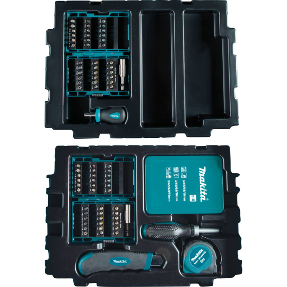 Makita B-49725 Set d'accessoires de vissage et de perçage 96 pièces en coffret Makpac Makita B-49725 Set d'accessoires de vissage et de perçage 96 pièces en coffret Makpac