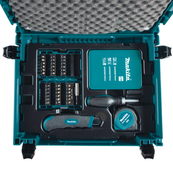 Makita B-49725 Set d'accessoires de vissage et de perçage 96 pièces en coffret Makpac Makita B-49725 Set d'accessoires de vissage et de perçage 96 pièces en coffret Makpac