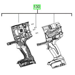 Milwaukee Carter de boulonneuse 18V M18ONEFHIWP12, M18ONEFHIWF34, M18ONEFHIWF12 (4931465389)