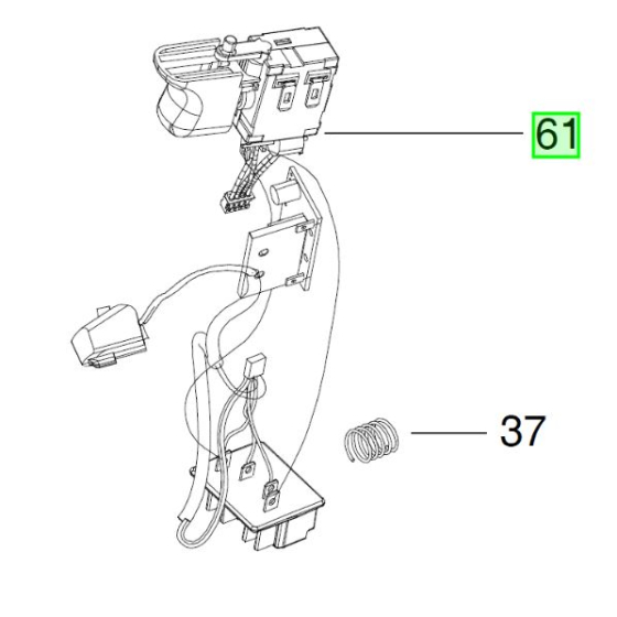 Milwaukee Ensemble commutateur électronique pour visseuse M18BIW12, M18BIW38 (4931436077)