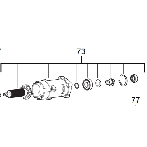 Milwaukee Moteur complet pour multitool M18FMT(4931473925)