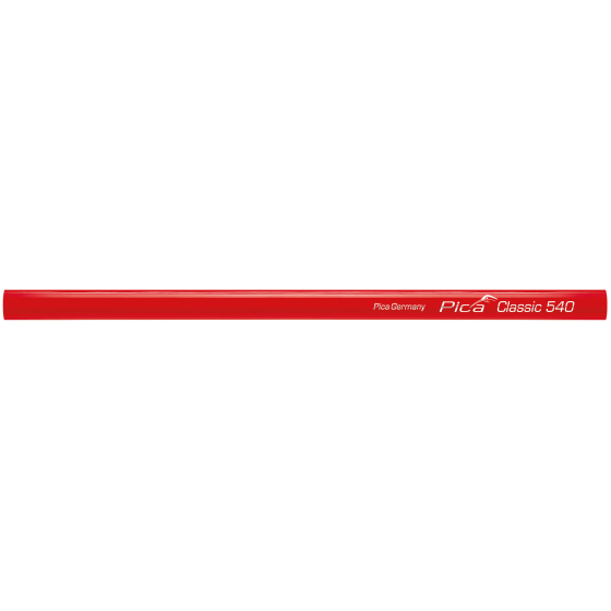 Pica Classic 540 Crayon de charpentier, ovale, rouge, 24cm 540/24