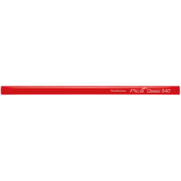 Pica Classic Crayon de charpentier en boîte de 10, ovale, rouge, 30cm 540/30-10