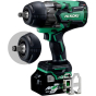 HiKoki WR36DBWRZ Boulonneuse à choc Brushless 1/2" 2x2.5Ah 36V 1650Nm avec coffret Hit-case