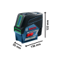 Bosch GCL 2-50 CG Laser points & lignes Vert avec coffret de transport (0601066H03)