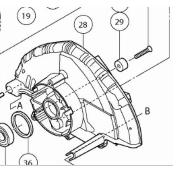 Hikoki Carcasse pour scie circulaire C9U2, C9SA2, C9BU2, C9BA2 (325350)