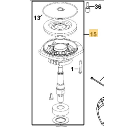 Dewalt Flasque de palier pour meuleuse d'angle D28490, D28492, D28492D, D28498, DWEN202 (N074213)