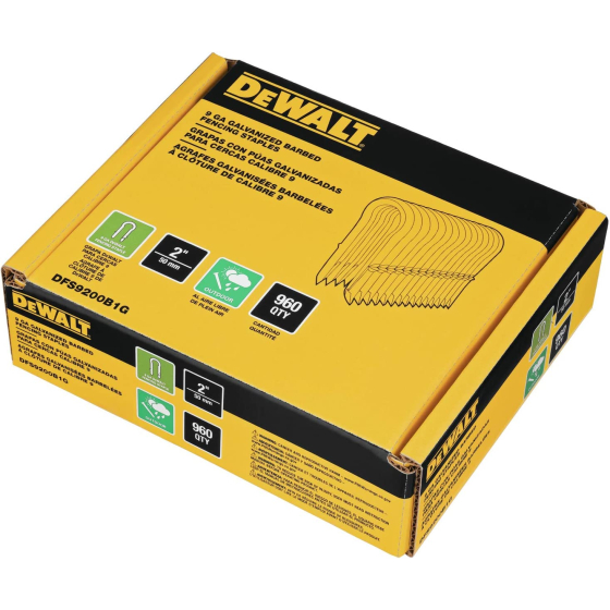 Dewalt DFS9200B1G Agrafes 50mm de clôture pour le agrafeuses DCFS950