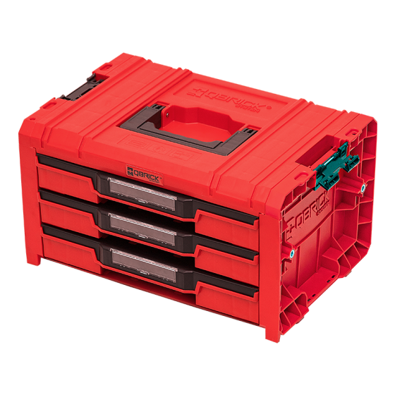 Qbrick Coffret à outils 3 tiroirs expert System PRO RED Ultra HD (SKRQPROD3ECZEPG003)