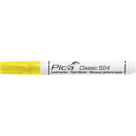 Pica CLASSIC 524 Marqueur industriel à peinture laquée Jaune 524/44