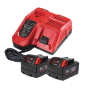 Milwaukee M18 NRGCR-502 Pack 2 Batteries 18V 5.0Ah M18B5CR et chargeur Rapide M12-18FC (4932479831)