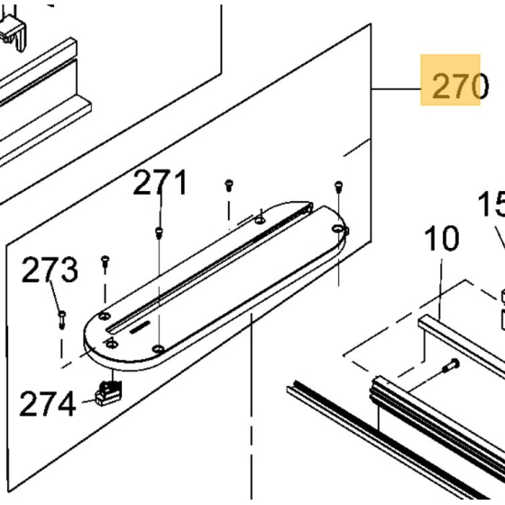 Dewalt Insert de table pour scie DW745 & DWE7491 (5140034-46) Dewalt Insert de table pour scie DW745 & DWE7491 (5140034-46)