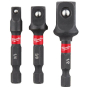 Milwaukee Set de x3 adaptateurs Shockwave 1/4 - 3/8 - 1/2 (4932479228)