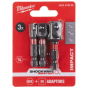 Milwaukee Set de x3 adaptateurs Shockwave 1/4 - 3/8 - 1/2 (4932479228)