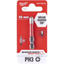 Milwaukee x1 Embout PH3 de Vissage Shockwave 50mm (4932430858)