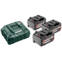 Metabo Set de base Li-ion 18V 3x4.0Ah avec chargeur rapide ASC 55 (685048000)