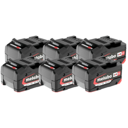 Metabo Set de x6 batteries Li-ion 18V 5.2Ah Li-power avec témoin de charge (625152000)