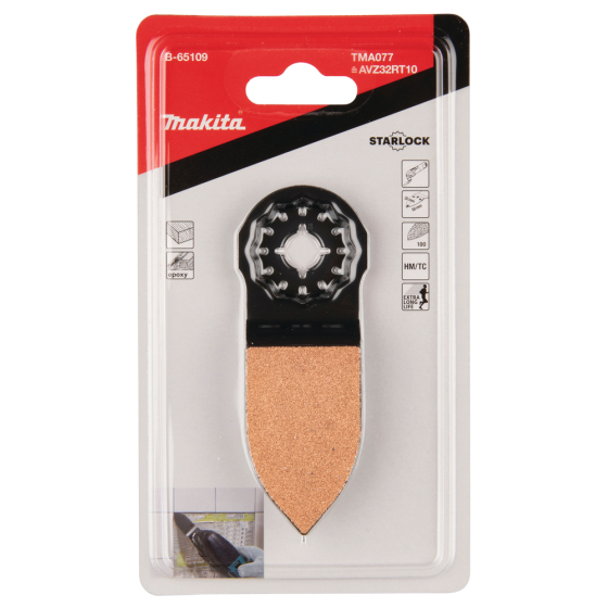 Makita B-65109 Lame carbure pour ponçage fin Starlock (32x50mm) Makita B-65109 Lame carbure pour ponçage fin Starlock (32x50mm)