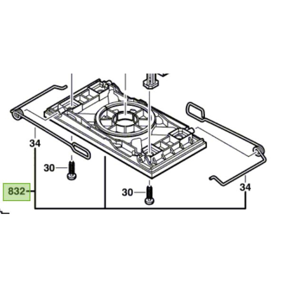 Bosch Plateau de Ponçage pour ponceuse vibrante PSS200AC, PSS190AC (2609000876)