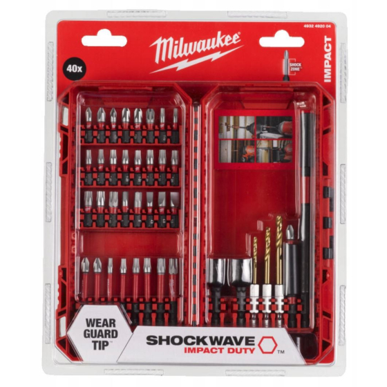 Milwaukee Coffret de 40 Embouts de Vissage Shockwave (4932492004)