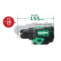 Hikoki DS18DEWJZ Perceuse, Visseuses 18V 70Nm Brushless 2x5.0Ah avec coffret