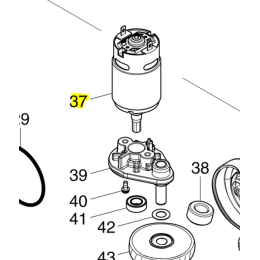 Makita Moteur électrique pour taille-haie sur perche 18V DUN461 (629A62-1)