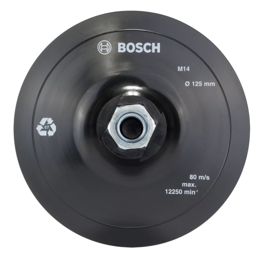 Bosch Plateau de ponçage ø125mm pour meuleuse d'angle M14 (2608601077) Bosch Plateau de ponçage ø125mm pour meuleuse d'angle M14 (2608601077)