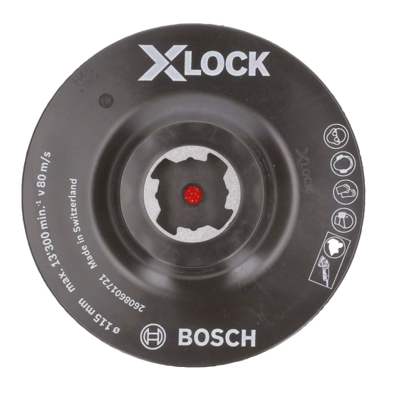Bosch Plateau de ponçage ø115mm pour meuleuse d'angle X-LOCK (2608601721) Bosch Plateau de ponçage ø115mm pour meuleuse d'angle X-LOCK (2608601721)