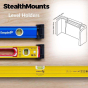 StealthMounts Supports de niveaux noir OM-LM-BLK-2