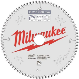 Milwaukee Lame de scie circulaire Alu Ø216x30x80Dts (4932471319)