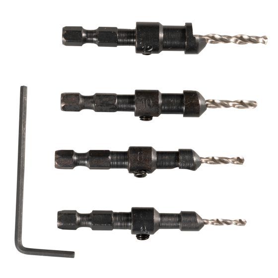 Makita Jeu de x4 forets à fraiser 3/4/5/6 mm D-73455