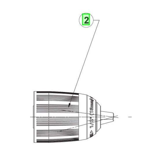 Ryobi Mandrin ø13mm autoserrant pour perceuse 18V R18PD3, R18DD3, R18PD31 (5131041003)