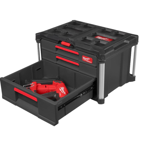 Milwaukee Coffret à outils 2+1 tiroirs Packout (4932493190)