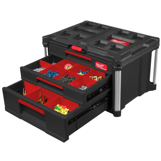 Milwaukee Coffret à outils 2+1 tiroirs Packout (4932493190)