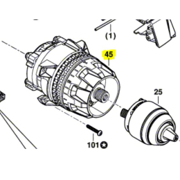 Bosch Boitier d'engrenages pour perceuse GSB18V-150C (1600A0126S)