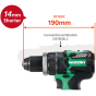 Hikoki DS18DC WPZ Perceuse, Visseuses 18V 140Nm Brushless 2x5.0Ah avec coffret de transport