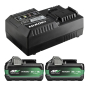 Hikoki UC18YSL3WJZ Kit de 2 Batteries Multi Volt 36V 4.0Ah BSL36B18X avec Chargeur UC18YSL3