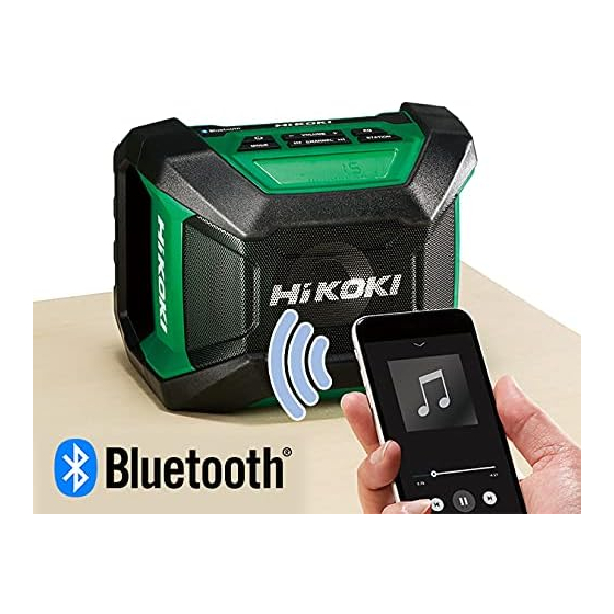 Hikoki UR18DAW4Z Radio de chantier sans fil 18V AM/FM/DAB+/Bluetooth (Machine seule)
