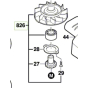 Bosch Boitier de transmission avec ventilateur pour ponceuse GEX34-125, GEX 125-150AVE, GEX150AC (2606610903)