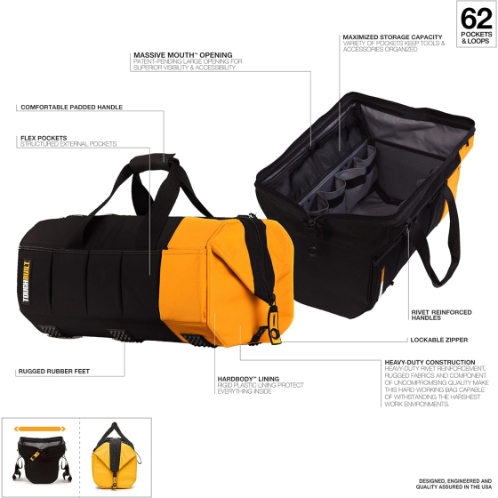 Toughbuilt Sac à outils 66cm à grande ouverture TB-60-26 Toughbuilt Sac à outils 66cm à grande ouverture TB-60-26